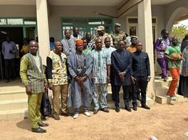 Photo: Government officials and local authorities during the rabies vaccination campaign launch in Sabou.