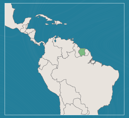 Map showing Suriname